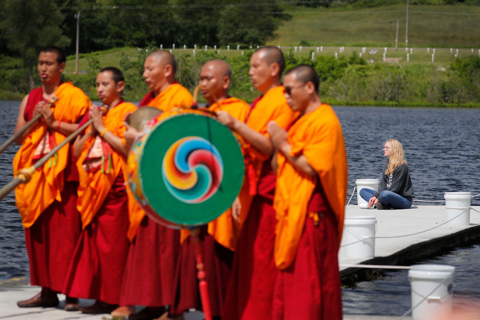 Painstakingly created, then swept away: Tibetan monks' sand mandala at Lily Dale
